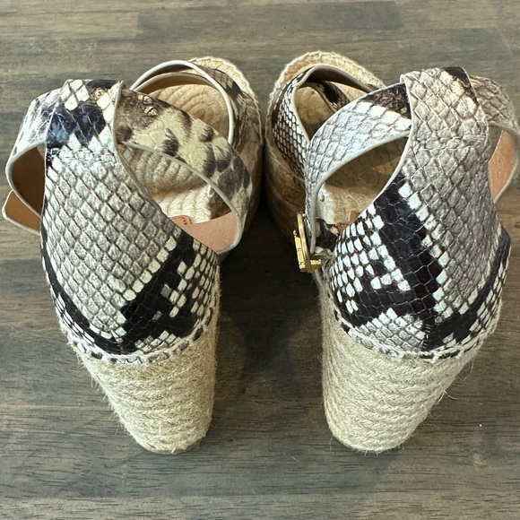 Tory Burch Selby Snake Print Espadrille Wedge Sandal NWOT - Picture 6 of 7